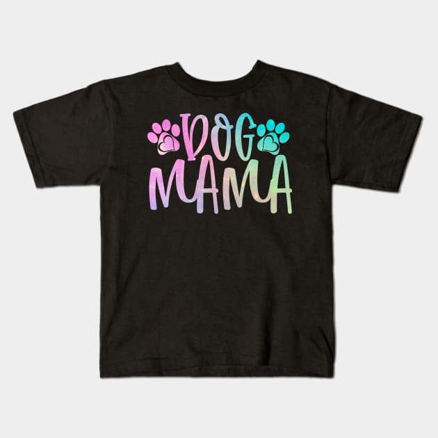 Dog Mama Typography Kids T-Shirt by trendybestgift